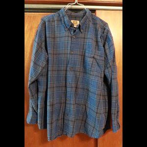 The Foundry Blue Flannel Button-down
